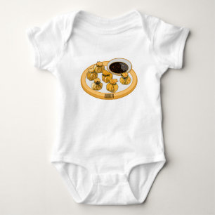 Thai shrimp purse cartoon illustration  baby bodysuit