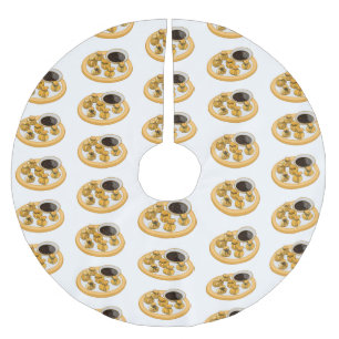 Thai shrimp purse cartoon illustration  brushed polyester tree skirt