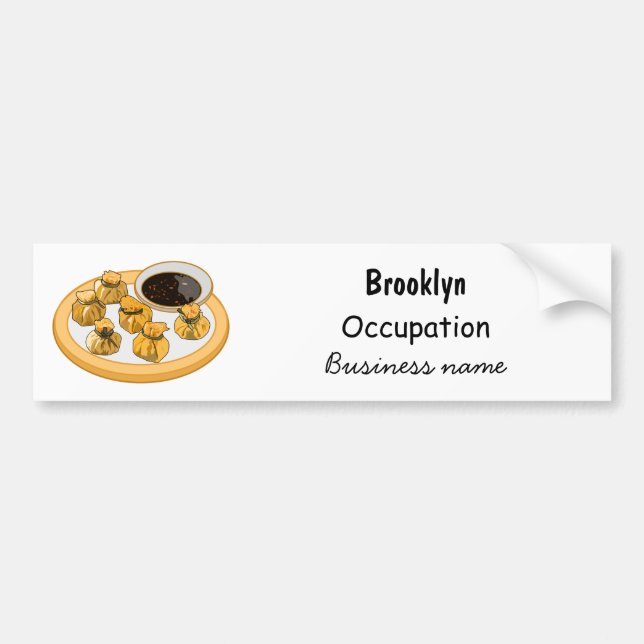 Thai shrimp purse cartoon illustration bumper sticker (Front)