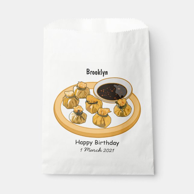 Thai shrimp purse cartoon illustration favour bags (Front)