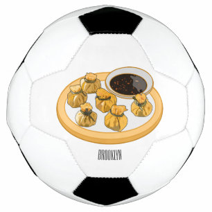 Thai shrimp purse cartoon illustration football