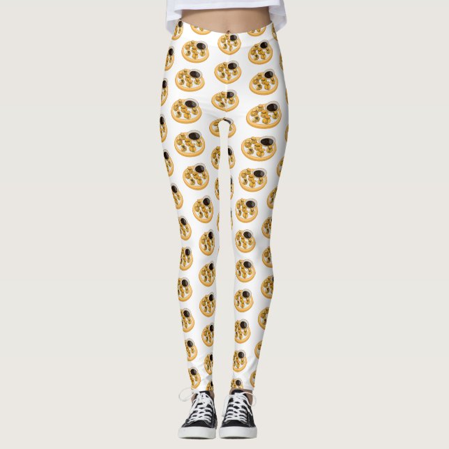 Thai shrimp purse cartoon illustration  leggings (Front)