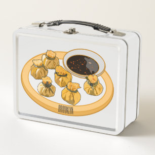 Thai shrimp purse cartoon illustration  metal lunch box