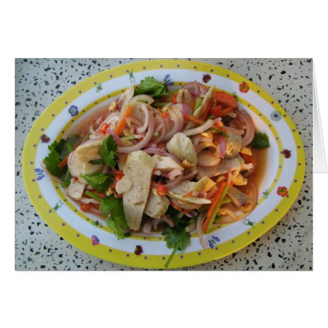 Thai Spicy Sausage Salad ... Asian Street Food (Front Horizontal)