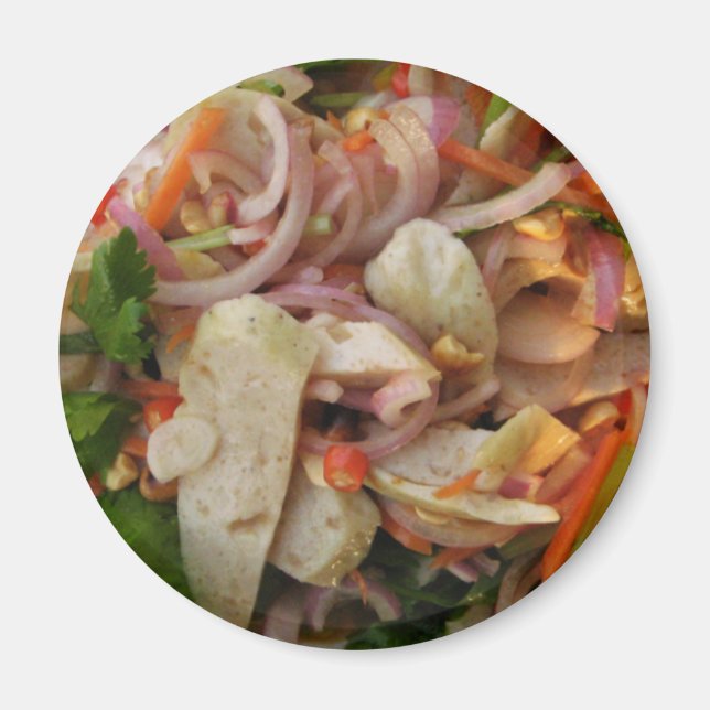 Thai Spicy Sausage Salad ... Asian Street Food Magnet (Front)