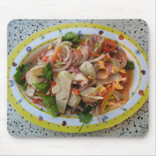 Thai Spicy Sausage Salad ... Asian Street Food Mouse Mat