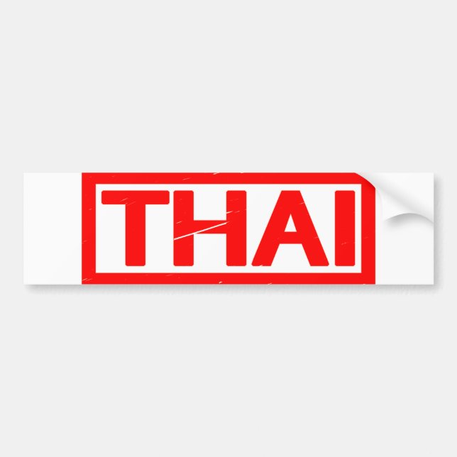 Thai Stamp Bumper Sticker (Front)