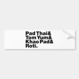 Thai Street Food Bumper Sticker