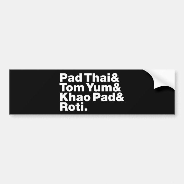 Thai Street Food Bumper Sticker (Front)