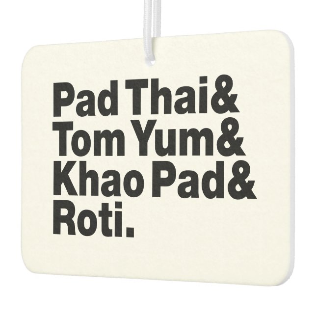 Thai Street Food Car Air Freshener (Left)