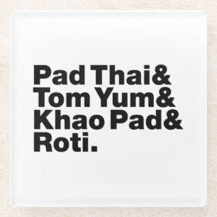 Thai Street Food Glass Coaster
