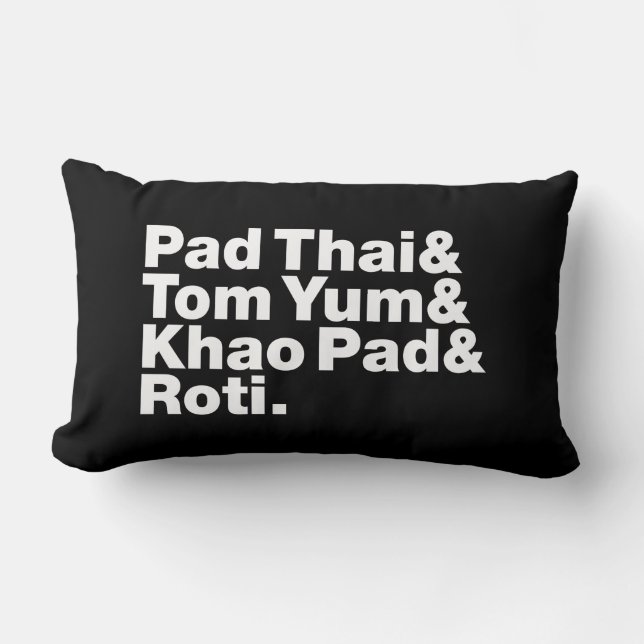 Thai Street Food Lumbar Cushion (Front)