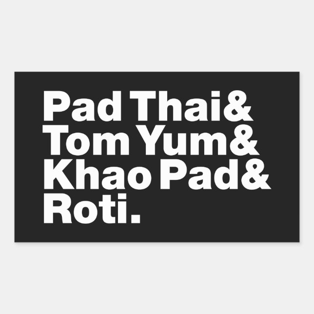 Thai Street Food Rectangular Sticker (Front)