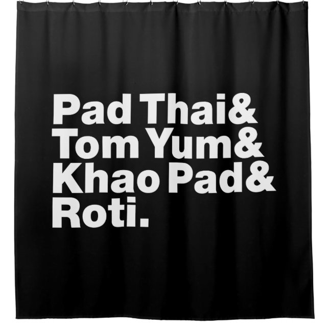 Thai Street Food Shower Curtain (Front)