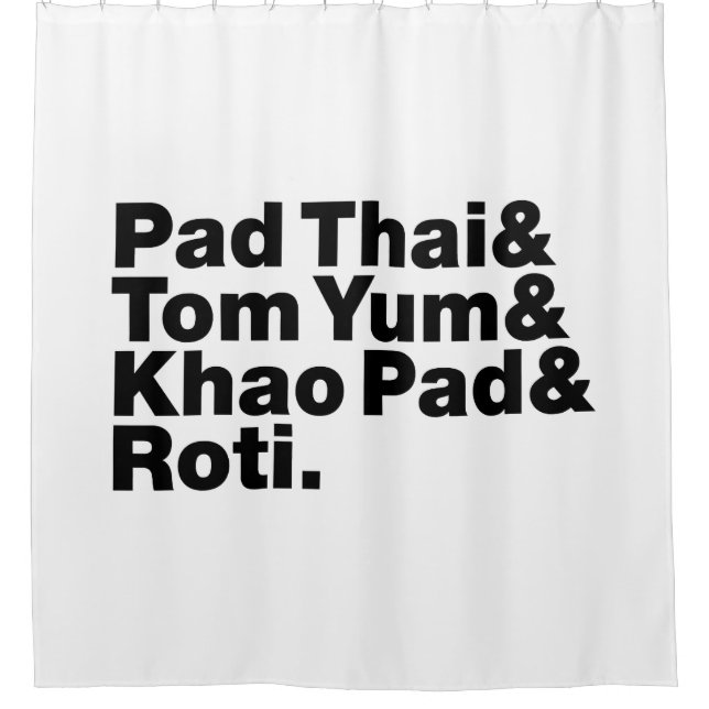 Thai Street Food Shower Curtain (Front)