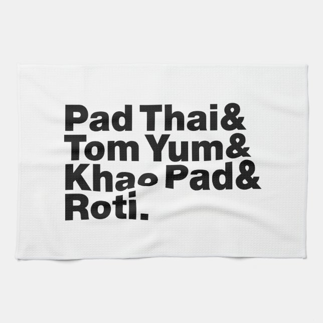 Thai Street Food Tea Towel (Horizontal)