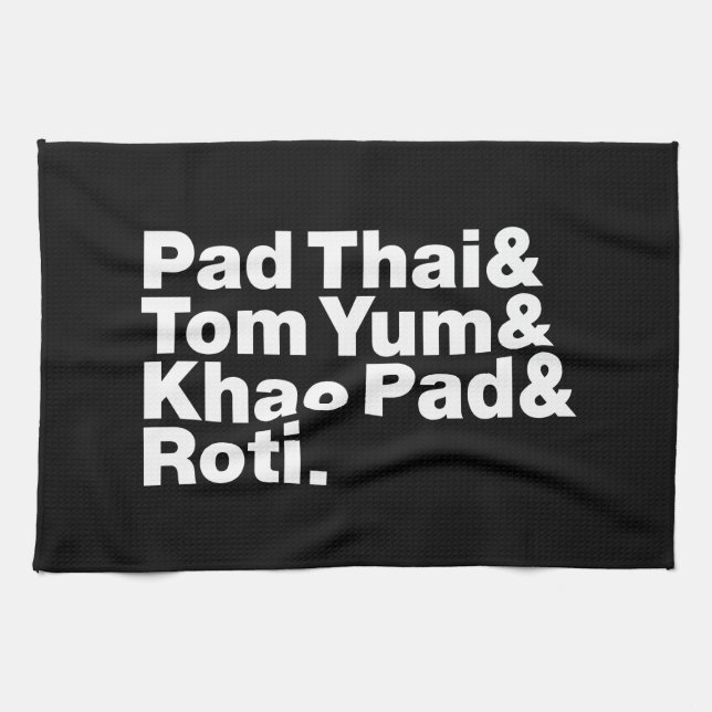 Thai Street Food Tea Towel (Horizontal)