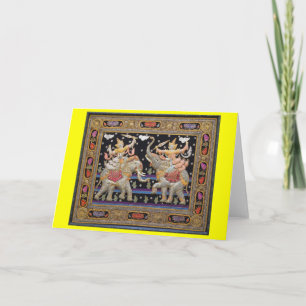 Thai Tapestry - Blank Greeting Card