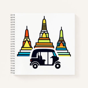 Thai Temples And Tuk Tuks Notebook