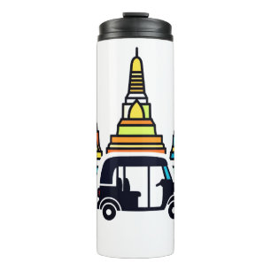 Thai Temples And Tuk Tuks Thermal Tumbler