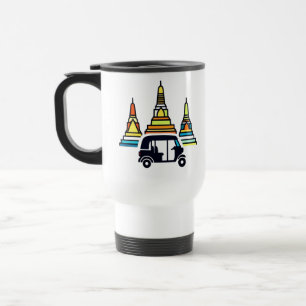 Thai Temples And Tuk Tuks Travel Mug