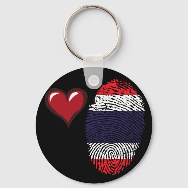Thai touch fingerprint flag key ring (Front)