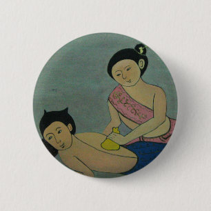 Thai Traditional Massage 6 Cm Round Badge