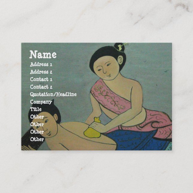 Thai Traditional Massage Business Card (Front)