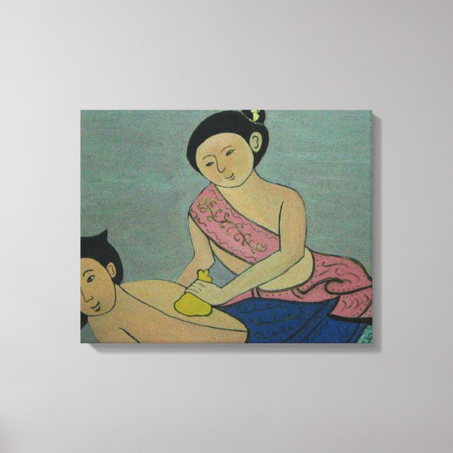 Thai Traditional Massage Canvas Print (Front)