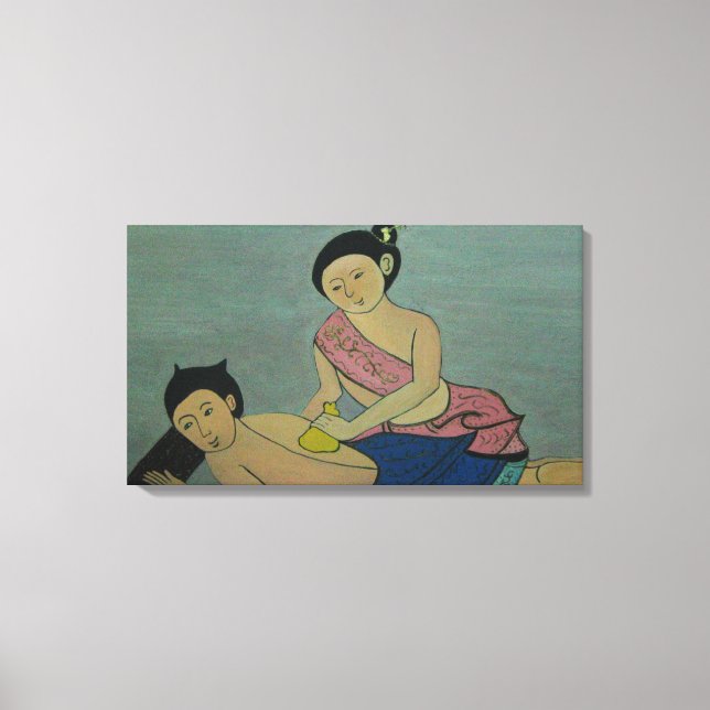 Thai Traditional Massage Canvas Print (Front)