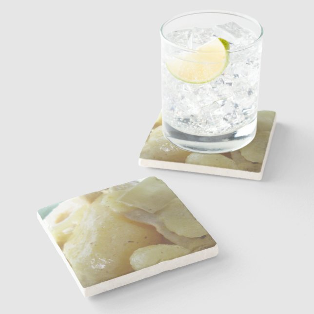 Thai Yellow Curry [แกงกะหรี่] .. Asian Street Food Stone Coaster (Side)