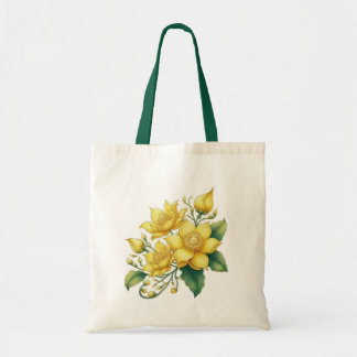 Thai Yellow Flower, Thai Art, Thai Style Tote Bag