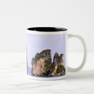 Thailand, Andaman Sea. Ao Phang Nga Islands in 2 Two-Tone Coffee Mug