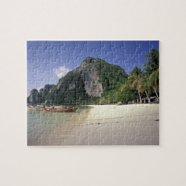 Thailand, Andaman Sea, Ko Phi Phi Island, Beach Jigsaw Puzzle (Horizontal)