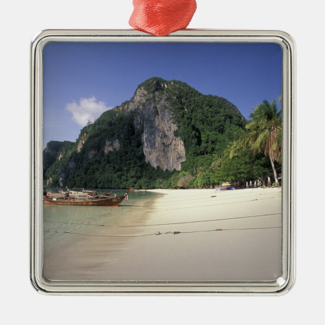 Thailand, Andaman Sea, Ko Phi Phi Island, Beach Metal Tree Decoration (Front)
