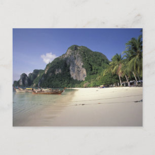 Thailand, Andaman Sea, Ko Phi Phi Island, Beach Postcard