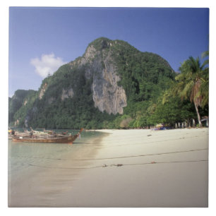 Thailand, Andaman Sea, Ko Phi Phi Island, Beach Tile