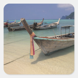 Thailand, Andaman Sea, Ko Phi Phi Island, Square Sticker