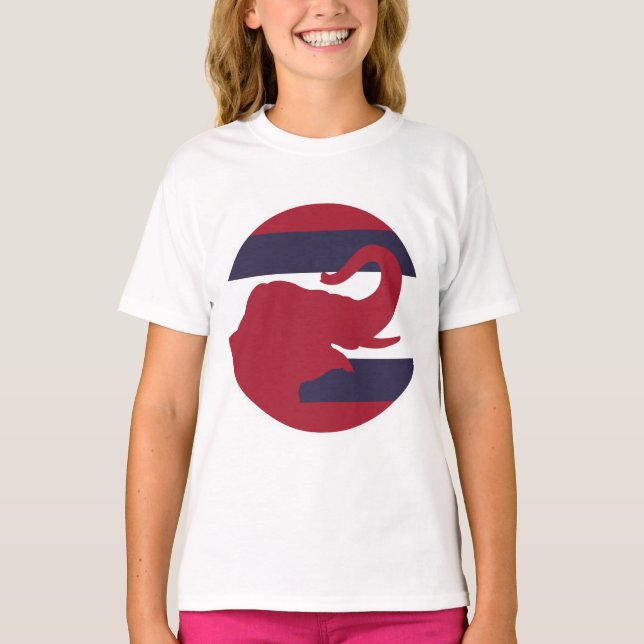 Thailand Asian elephant Thai National Animal Flag T-Shirt (Front)