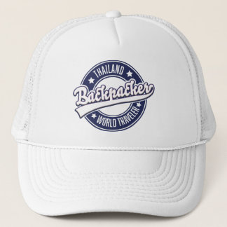 Thailand Backpacker World Traveller logo Trucker Hat