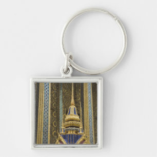 Thailand, Bangkok. Details of ornately decorated Key Ring