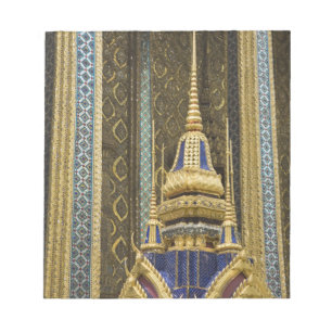 Thailand, Bangkok. Details of ornately decorated Notepad