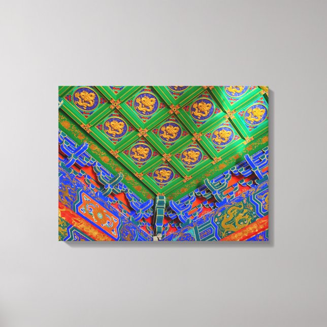 Thailand, Bangkok | Dragon Temple Canvas Print (Front)