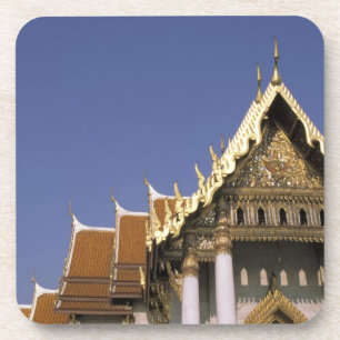 Thailand, Bangkok. Morning sun reflects off the Coaster