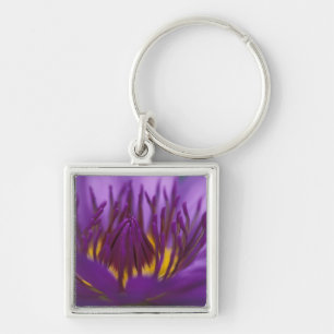 Thailand, Bangkok, Purple and yellow lotus 2 Key Ring