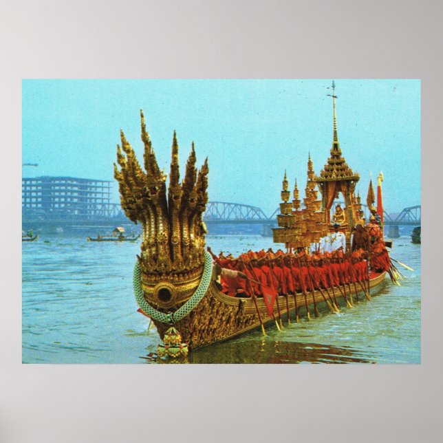 Thailand, Bangkok, Royal barge Poster (Front)