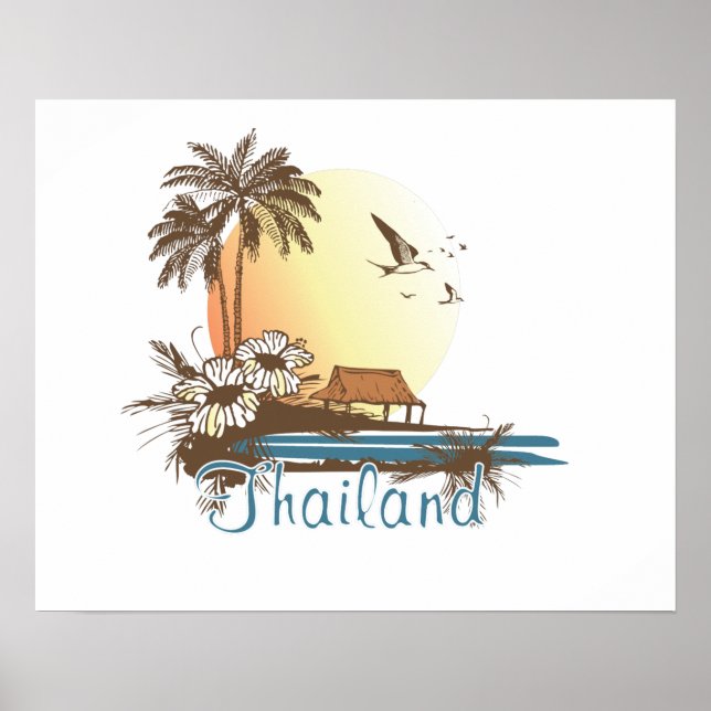 Thailand Beach Hut Poster (Front)