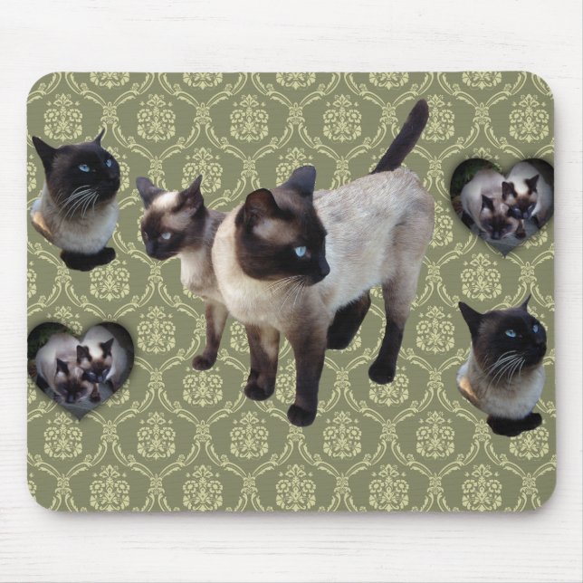 Thailand-born Siamese cat Mouse Mat (Front)