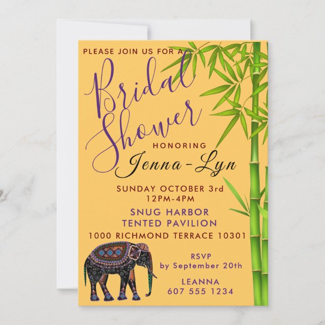 Thailand Bridal Shower  Invitation (Front)