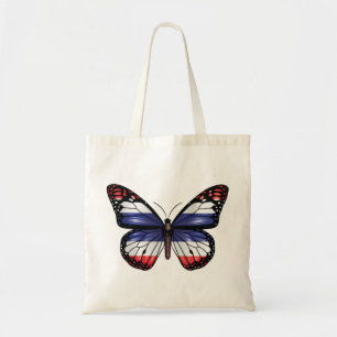 Thailand butterfly monarch flag tote bag